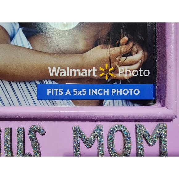 Bonus Mom Purple Wood Tabletop Picture Frame Mother's Day Birthday Gift - Picture 5 of 8